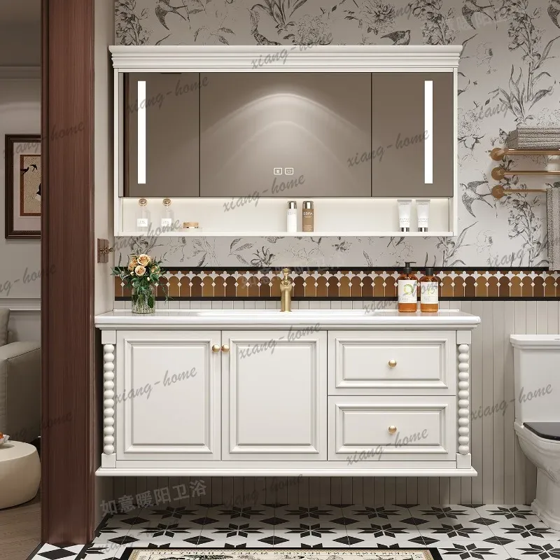 Wooden Small Bathroom Cabinet  - Home Bathroom Vanity Combo 评论和价格