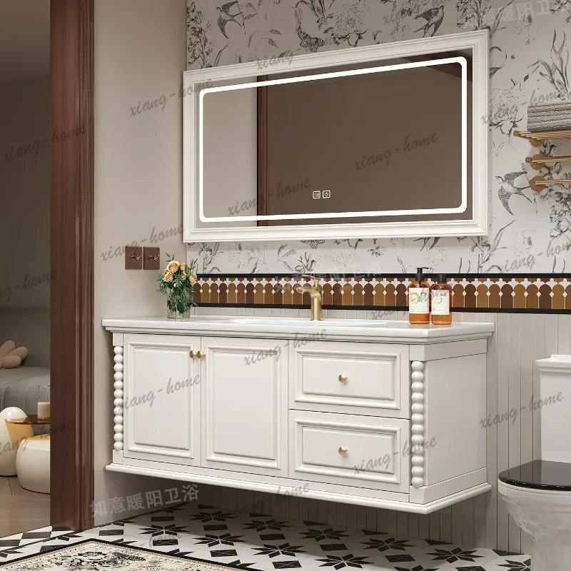 Wooden Small Bathroom Cabinet  - Home Bathroom Vanity Combo 评论和价格