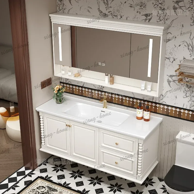 Wooden Small Bathroom Cabinet  - Home Bathroom Vanity Combo 评论和价格