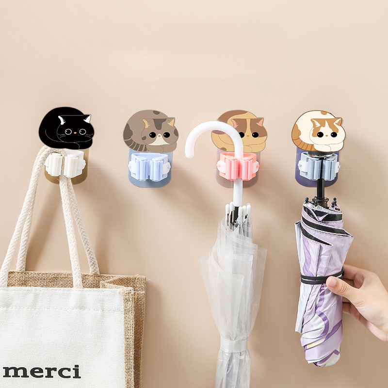 3/4PCS Mop Holder Self-adhesiv - Home Edit Bathroom Storage 评论和价格