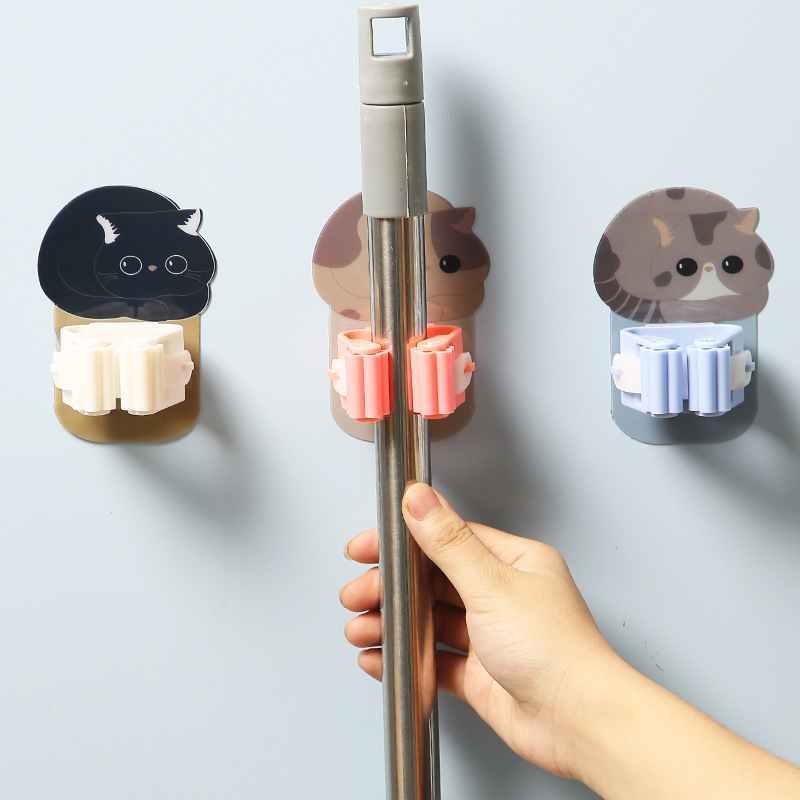 3/4PCS Mop Holder Self-adhesiv - Home Edit Bathroom Storage 评论和价格
