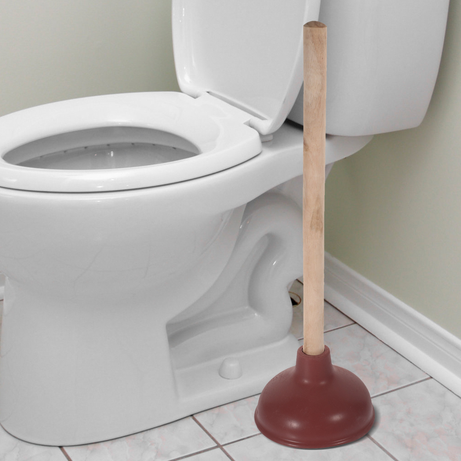 Sturdy Wooden Handle Toilet Pl - Plunger Toilet 评论和价格