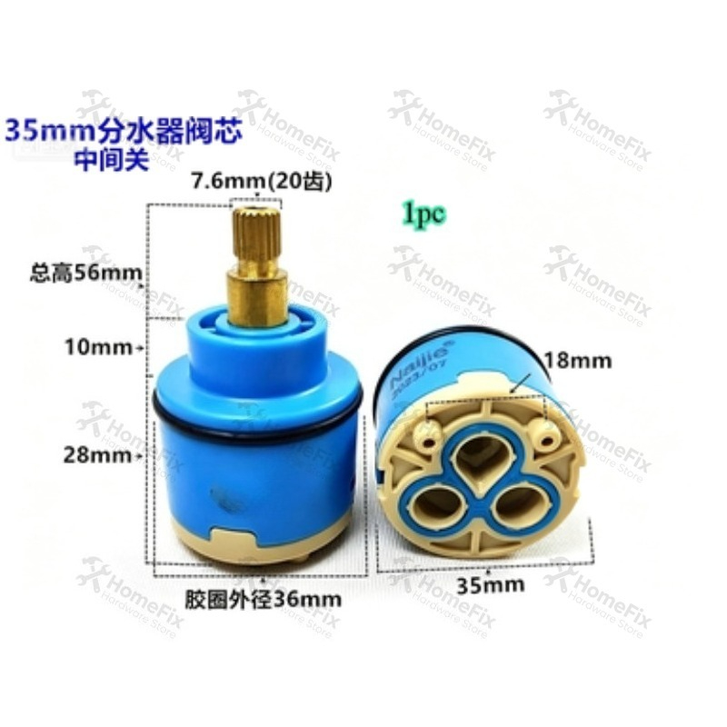 1Pcs Ceramic Valve Core 28mm 3 - Basin Mixer Tap 评论和价格