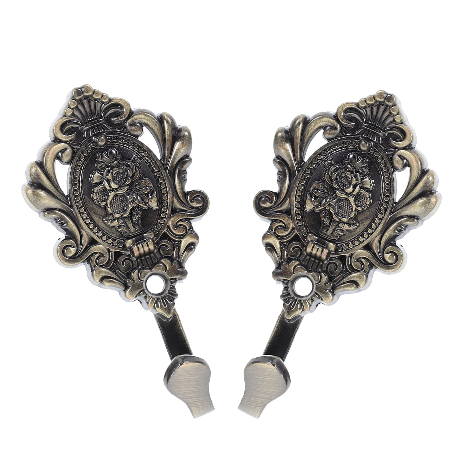 2Pcs Black Vintage Metal Embos - Home Bathroom Organizer 评论和价格