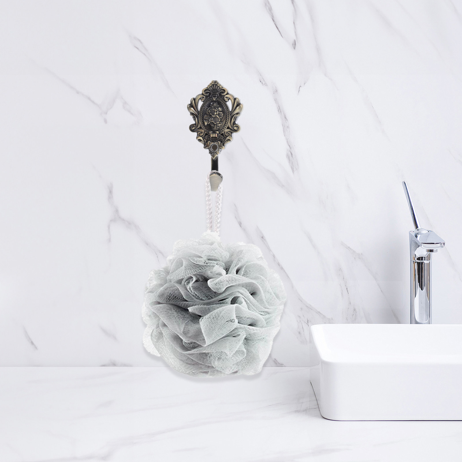 2Pcs Black Vintage Metal Embos - Home Bathroom Organizer 评论和价格